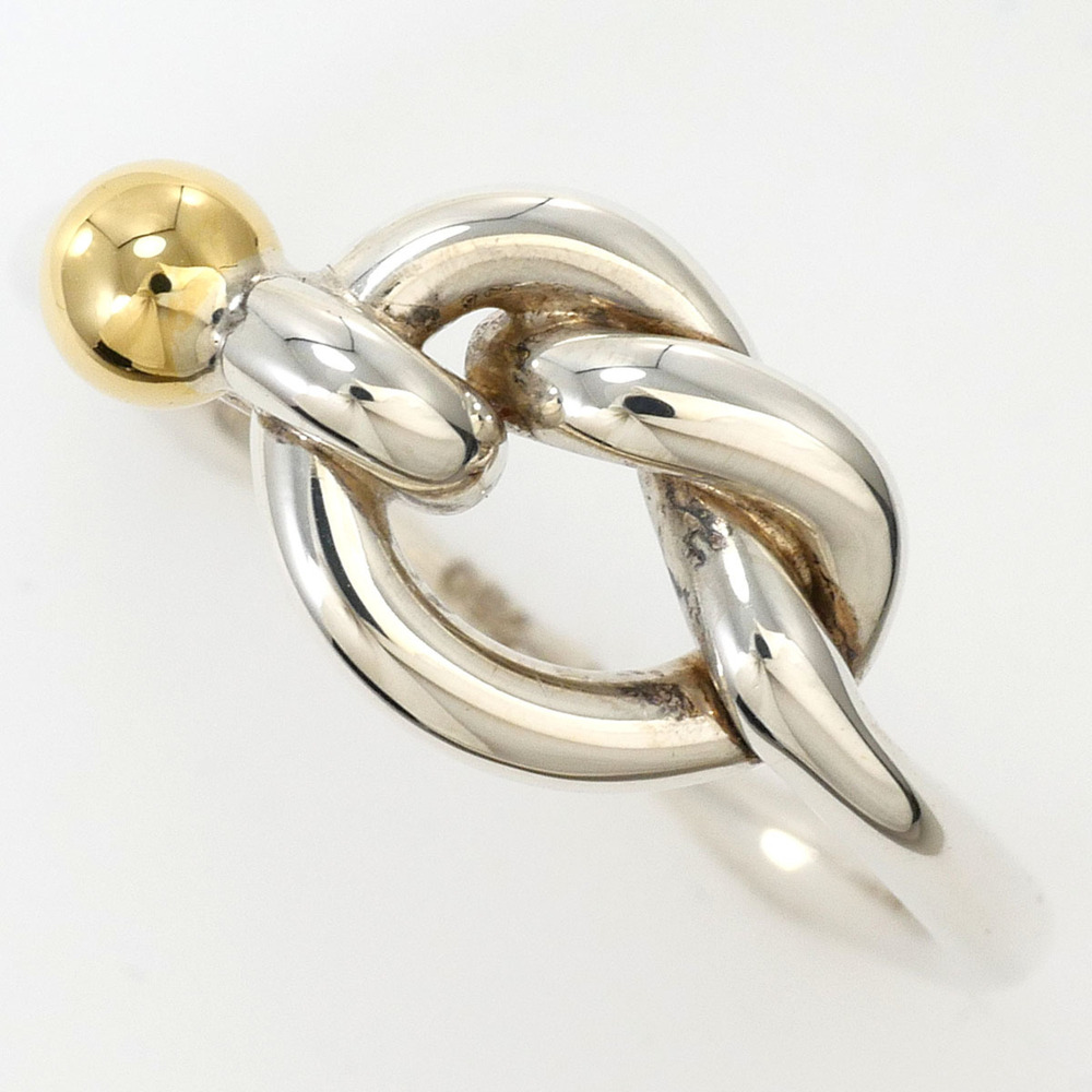 Tiffany & Co. Love Knot 18K Yellow Gold Silver Ring (1 ring, total weight 3.0...
